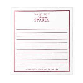 Anpassningsbar Modern från Namn-färgade skrivbord Anteckningsblock