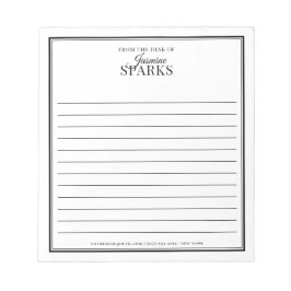 Anpassningsbar Modern från Namn-soldat svart skriv Anteckningsblock