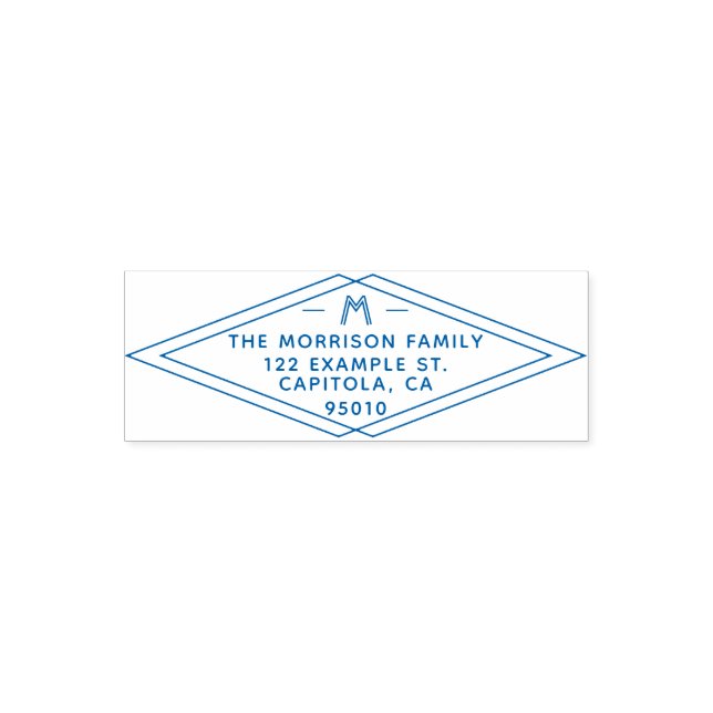 Anpassningsbar Modern Geometric Family Namn-Retura Självfärgande Stämpel (Design)