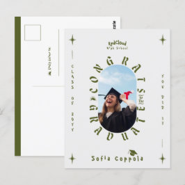 Anpassningsbar Modern geometrisk fotobåge studente Vykort