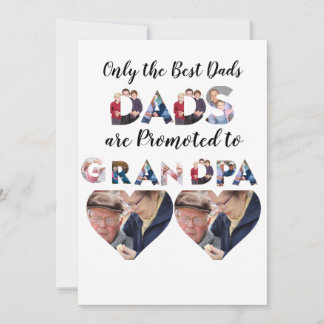 Anpassningsbar Modern Grandpa 9 Photo Collage Tack Kort