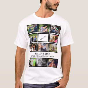 Anpassningsbar Modern Grandpa Fars dag 11 Photo Co T Shirt