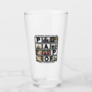 Anpassningsbar Modern Grandpa Papo 8 Photo Collage Glaskopp