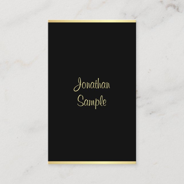 Anpassningsbar Modern Guld-handskript, Personlig Visitkort (Framsida)