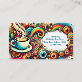 Anpassningsbar Modern Hip Stil Coffee Shop & Slå Visitkort