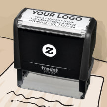 Anpassningsbar Modern Inline Logotyp Returadress f