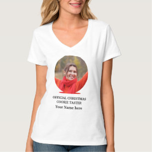 Anpassningsbar modern julcookie-fotomall T-Sh T Shirt