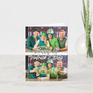 Anpassningsbar Modern mall för 2 foton St. Paddys
