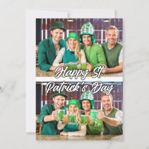 Anpassningsbar Modern mall för 2 foton St. Paddys