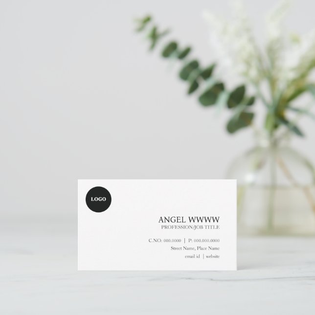 Anpassningsbar Modern minimal Professionell normal Visitkort (Stående Fram)