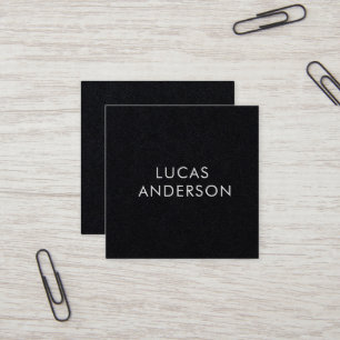 Anpassningsbar Modern Minimal Typography Solid Bla Fyrkantigt Visitkort