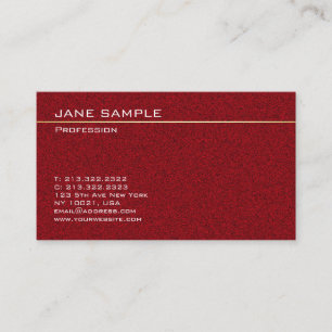 Anpassningsbar Modern Minimalist Elegant Mörk Red Visitkort