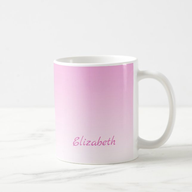 Anpassningsbar Modern Minimalist Gradient Rosa Omb Kaffemugg (Höger)