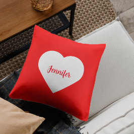 Anpassningsbar Modern Minimalist Heart Red Valenti Kudde