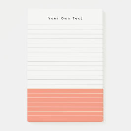 Anpassningsbar Modern Minimalist Tangerine-Anteckn Post-it Block