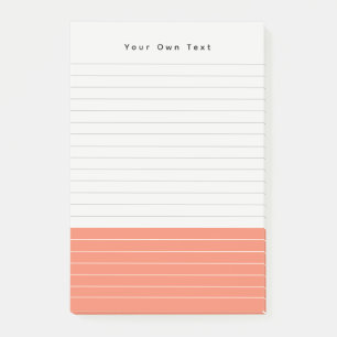 Anpassningsbar Modern Minimalist Tangerine-Anteckn Post-it Block