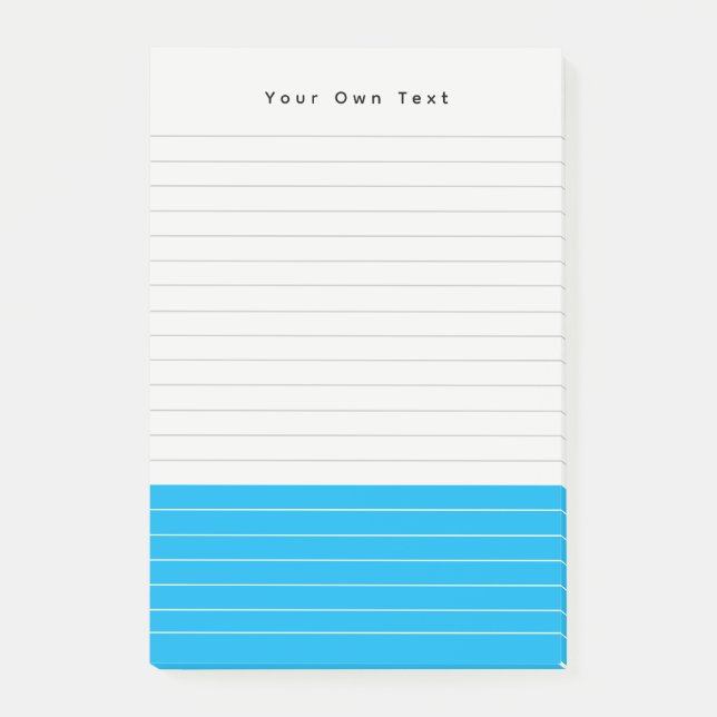Anpassningsbar Modern minimalistisk Bright Blue No Post-it Block (Framsida)