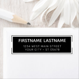Anpassningsbar Modern Minimalistisk typografi-skri Returadress Etikett