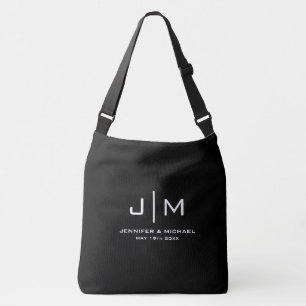 Anpassningsbar Modern Monogram Bröllop par Large B Axelväska