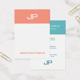 Anpassningsbar Modern Monogram Template Elegant Fä Visitkort