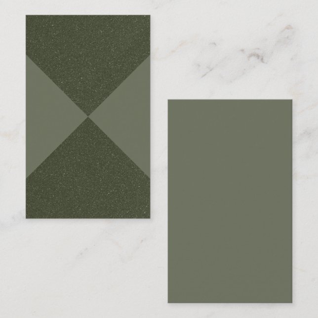 Anpassningsbar Modern Moss-Grönt korsat Struktur-k Visitkort (Fram/baksida)