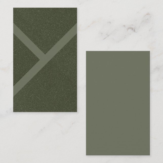 Anpassningsbar Modern Moss Grönt Texturerat Affärs Visitkort (Fram/baksida)