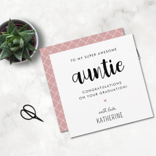 Anpassningsbar Modern och Cute Auntie Studenten Kort