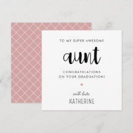 Anpassningsbar Modern och Cute Auntie Studenten Kort