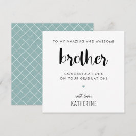 Anpassningsbar Modern och Cute Brother Studenten Kort