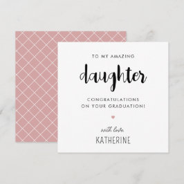 Anpassningsbar Modern och Cute Daughn Studenten Kort