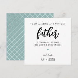 Anpassningsbar Modern och Cute Far Pappa Studenten Kort