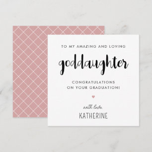 Anpassningsbar Modern och Cute Goddottern Studente Kort