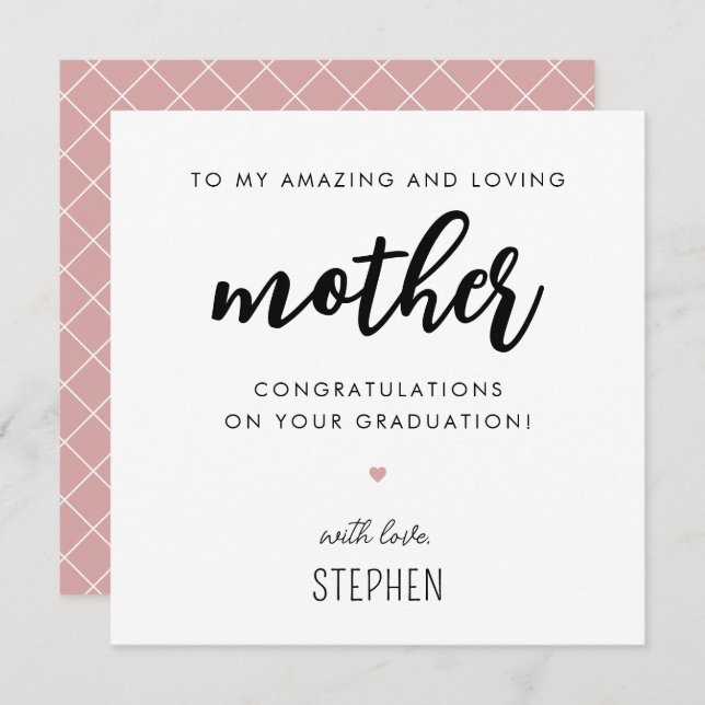 Anpassningsbar Modern och Cute Mor Studenten Kort (Fram/baksida)