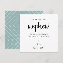 Anpassningsbar Modern och Cute Nephew Studenten Kort