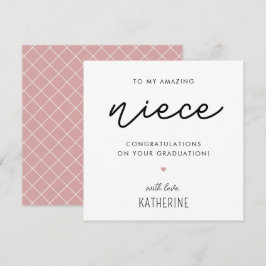 Anpassningsbar Modern och Cute Niece Studenten Kort