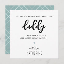 Anpassningsbar Modern och Cute Pappa Studenten Kort