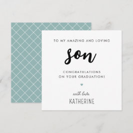 Anpassningsbar Modern och Cute Son Studenten Kort