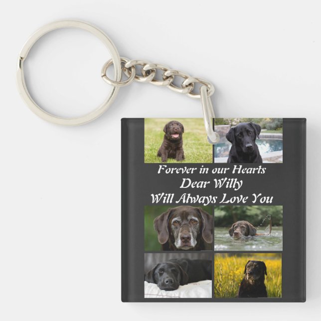 Anpassningsbar modern Pet Memorial 6 Photo Collage (Framsidan)