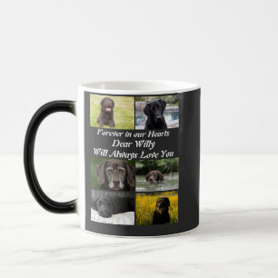 Anpassningsbar modern Pet Memorial 6 Photo Collage Magisk Mugg