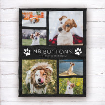 Anpassningsbar Modern Pet Namn Photo Collage Hund