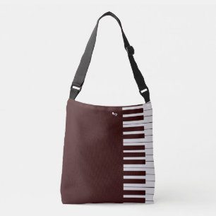 Anpassningsbar modern pianomusikalisk pianoanteckn axelväska