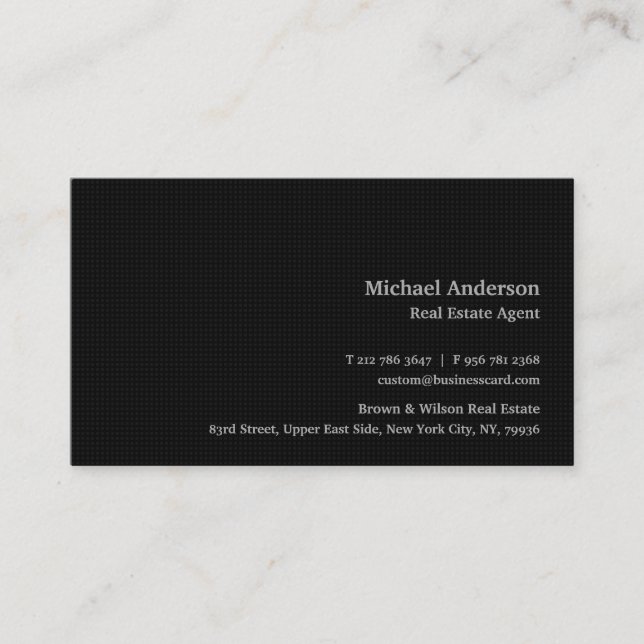Anpassningsbar Modern Professionell Black Geometri Visitkort (Framsida)