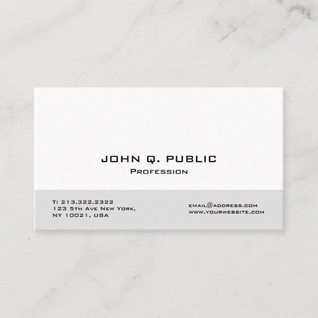 Anpassningsbar Modern Professionell Elegant Templa Visitkort (Framsida)