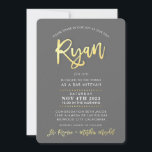 ANPASSNINGSBAR modern Pub Mitzvah för RYAN grått f Inbjudningar<br><div class="desc">*** NOTE - SKINGALENS FOLIEFFEKT ÄR ETT TRYCKT BILD ** - - - - - - - - - - - - - - - - - - - - - - - - - - - - - - KONTAKTA MIG för anpassningsbarna "Faux guld folietyp" och jag kan konfigurera...</div>