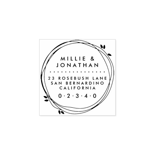 Anpassningsbar Modern Returadress för andning med  Stämpel (Tryck)