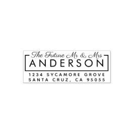 Anpassningsbar Modern Returadressen "Framtiden, he Självfärgande Stämpel