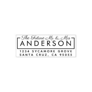 Anpassningsbar Modern Returadressen "Framtiden, he Självfärgande Stämpel