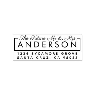 Anpassningsbar Modern Returadressen "Framtiden, he Stämpel