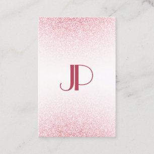 Anpassningsbar Modern Rosa ros Guld Glitter Elegan Visitkort