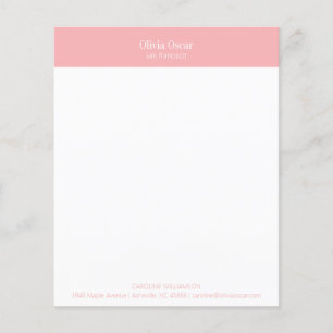 Anpassningsbar Modern Rosa White Business Statione